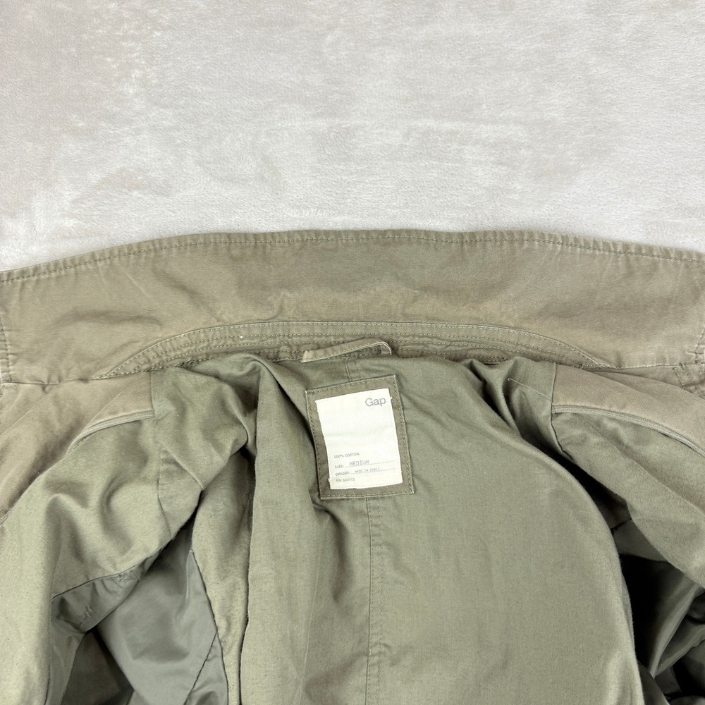 GAP Jacket Men Medium Olive Green Fall Fatigue Ca… - image 6